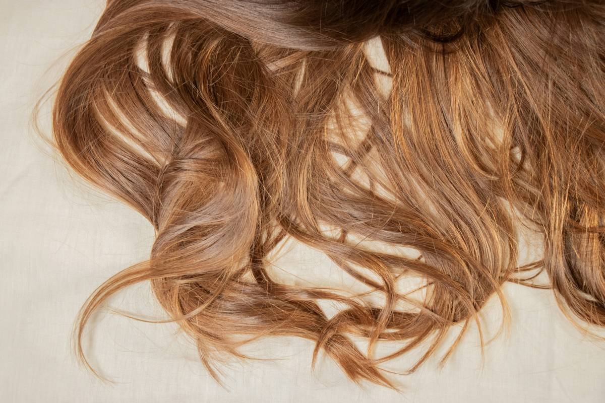 Infographic showing ideal ponytail placement and texture for fine, medium, thick, and coily hair types